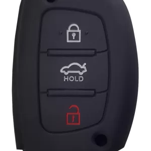 Θήκη κλειδιού για αυτοκίνητα Hyundai 1007-05, εύκαμπτη, μαύρη