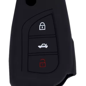 Θήκη κλειδιού για αυτοκίνητα Toyota 1015-01, εύκαμπτη, μαύρη