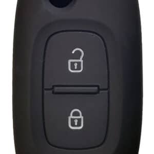 Θήκη κλειδιού για αυτοκίνητα Renault 2021-01, εύκαμπτη, μαύρη