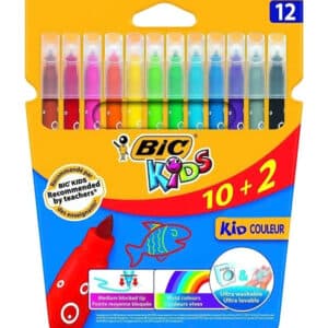 BIC σετ χρωματιστών μαρκαδόρων ζωγραφικής 216010322 KID Couleur, 12τμχ