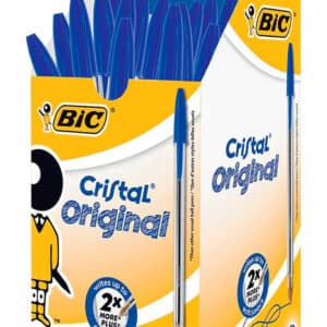 BIC στυλό διαρκείας Cristal με μύτη 1mm, μπλε 50τμχ