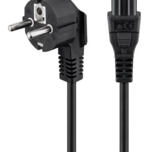 GOOBAY καλώδιο τροφοδοσίας 44877, γωνιακό, 0.75mm², 3m, μαύρο