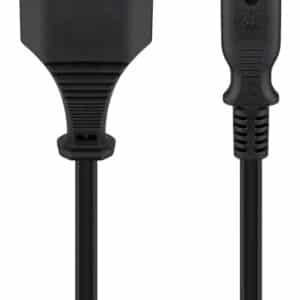 GOOBAY καλώδιο τροφοδοσίας Euro 50084, 2x0.75 mm², 1.5m, μαύρο