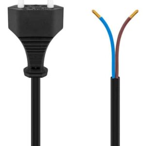 GOOBAY καλώδιο τροφοδοσίας Euro male 2x0.75 mm² 50085, 1.5m, μαύρο