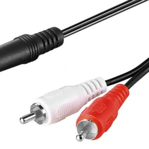 GOOBAY καλώδιο ήχου 51651 3.5mm σε 2x RCA, 3 pin stereo, 5m, μαύρο