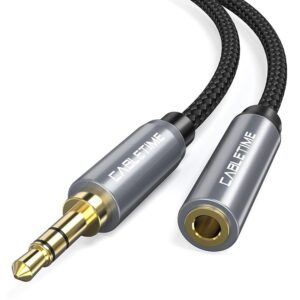 CABLETIME προέκταση καλωδίου ήχου 3.5mm CT-P11F, AUX, 1.8m, μαύρο