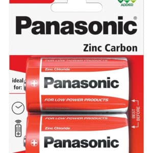 PANASONIC μπαταρίες Zinc Carbon, D/R20, 1.5V, 2τμχ