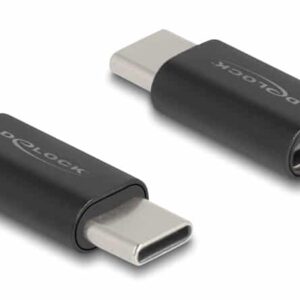 DELOCK αντάπτορας USB-C 60034, αρσενικό σε θηλυκό, 10Gbps, μαύρος