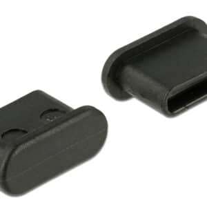 DELOCK κάλυμμα προστασίας για θύρα USB-C 64014, μαύρο, 10τμχ