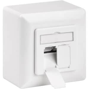 GOOBAY επιτοίχια πρίζα CAT 6 68244, 2x RJ45, 80x80mm, λευκή