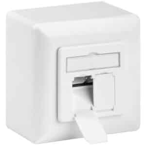 GOOBAY επιτοίχια πρίζα CAT 6a 68572, 2x RJ45, 80x80mm, λευκή