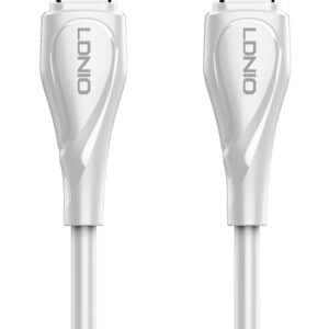 LDNIO καλώδιο USB-C σε USB-C LC611C, 65W PD, 1m, λευκό