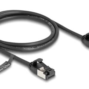 DELOCK καλώδιο δικτύου 80183, CAT 8.1 U/FTP, 40Gbps, εύκαμπτο, 1m, μαύρο