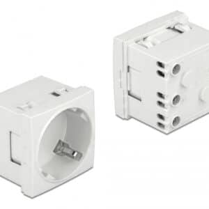 DELOCK module πρίζας ρεύματος Easy 45 81324, 45°, 45x45mm, 10τμχ