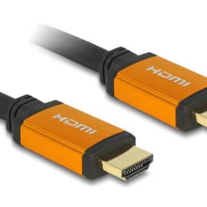 DELOCK καλώδιο HDMI 85727, 8K/60Hz, 48 Gbps, eARC, HDR, 1m, μαύρο