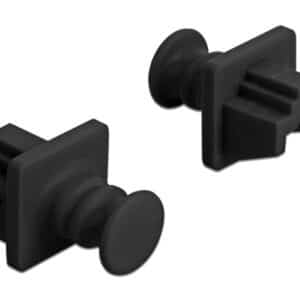 DELOCK κάλυμμα προστασίας για θύρα RJ45 86176, μαύρο, 10τμχ
