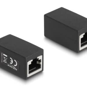 DELOCK σύνδεσμος RJ45 88003, θηλυκό σε θηλυκό, Cat.6, μαύρος