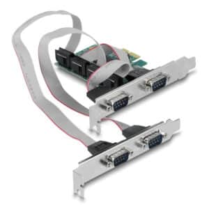 DELOCK κάρτα επέκτασης PCIe σε 4x RS-232 90410, 115.2Kbps