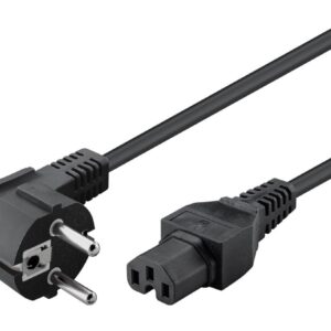 GOOBAY καλώδιο τροφοδοσίας 93277, γωνιακό, 0.75mm², 2m, μαύρο