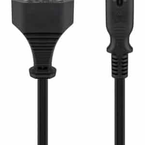 GOOBAY καλώδιο τροφοδοσίας Euro 95038, 2x 0.75mm², 3m, μαύρο