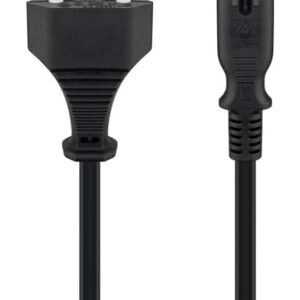 GOOBAY καλώδιο τροφοδοσίας Euro 95039, 2x 0.75mm², 5m, μαύρο