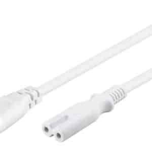 GOOBAY καλώδιο προέκτασης τροφοδοσίας 97200, 2x 0.75mm², 2m, λευκό