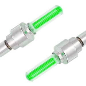 Καπάκι βαλβίδας ποδηλάτου AG304B, LED, 6.5cm, 2τμχ, πράσινο