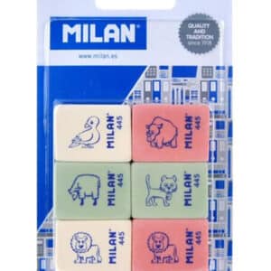 MILAN σετ γόμα 445 BMM10049MP, 31 x 24 x 10mm, 6τμχ