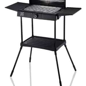 BRUNO επιδαπέδια ηλεκτρική ψησταριά BRN-0190, 2400W, με βάση & ρυθμιζόμενο θερμοστάτη, μαύρη