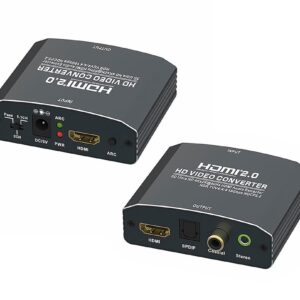 POWERTECH HDMI audio extractor CAB-H153, 4K/60Hz, γκρι