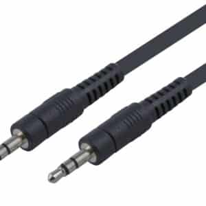 POWERTECH καλώδιο stereo 3.5mm CAB-J008, AUX, nickel plated, 5m, μαύρο