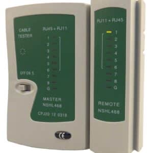 POWERTECH tester καλώδια δικτύου & τηλέφωνου CAB-N044 για RJ11/RJ12/RJ45