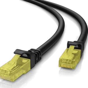 POWERTECH καλώδιο δικτύου CAB-N263, Cat 5e U/UTP, copper, 0.25m, μαύρο