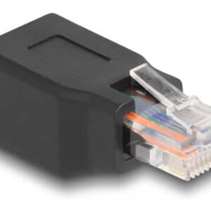 POWERTECH αντάπτορας RJ45/RJ48/RJ50 CAB-N325, 10P/10C pin out 1:1, μαύρο