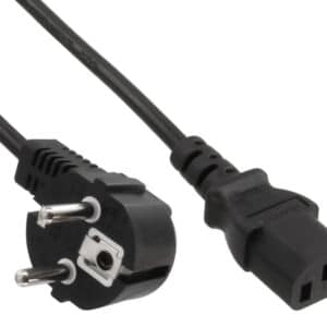 POWERTECH Καλώδιο τροφοδοσίας 3x 1mm² CAB-P014, μαύρο, 1.5m
