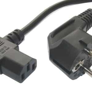 POWERTECH καλώδιο τροφοδοσίας για Η/Υ CAB-P015, 90°, 3 Pin, 1.5m, μαύρο