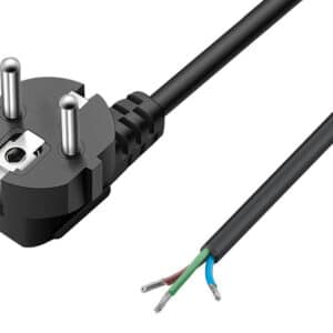 POWERTECH καλώδιο τροφοδοσίας CAB-P038, CCS, 3x 0.75mm², 1.8m, μαύρο
