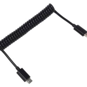 POWERTECH καλώδιο Micro USB σε USB Mini CAB-U124, σπιράλ, 1m, μαύρο