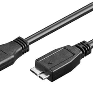 POWERTECH καλώδιο USB σε Micro B USB CAB-U142, 5Gbps, 0.5m, μαύρο