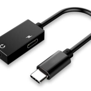 POWERTECH αντάπτορας USB-C σε USB-C & 3.5mm CAB-UC053, μαύρος