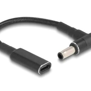 POWERTECH αντάπτορας τροφοδοσίας laptop CAB-UC066, USB-C σε Samsung 5.5x3mm, μαύρος