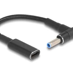 POWERTECH αντάπτορας τροφοδοσίας laptop CAB-UC075, USB-C σε HP 4.5x3.0mm, μαύρος