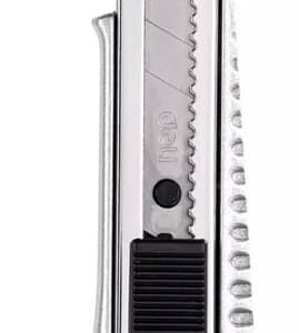 DELI μεταλλικό κοπίδι με ασφάλεια DL4255, 18mm, ασημί