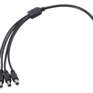 FOLKSAFE splitter DC1F4M, 1 θηλυκό σε 4 αρσενικά, 5.5x2.1mm, 4τμχ
