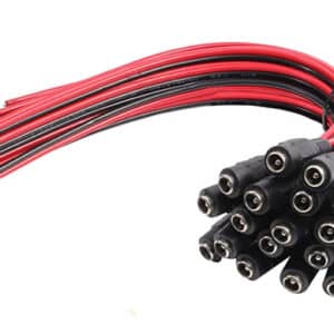FOLKSAFE καλώδιο FS-DCPIGTAIL-F με θηλυκό βύσμα 5.5x2.1mm, 10τμχ