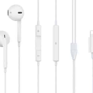 CELEBRAT earphones με μικρόφωνο G17, Lightning, Φ14mm, 1.2m, λευκά