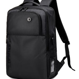 GOLDEN WOLF τσάντα πλάτης GB00399, με θήκη laptop 15.6", 20L, μαύρη