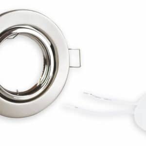 POWERTECH μεταλλικό πλαίσιο spot & ντουί GU10-003, χωνευτό, 81x31.5mm