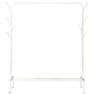 Κρεμάστρα δαπέδου HUH-0127, μεταλλική, 110x40x150cm, λευκή