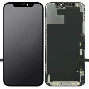 TW INCELL LCD για iPhone 12/12 Pro, camera-sensor ring, earmesh, μαύρη